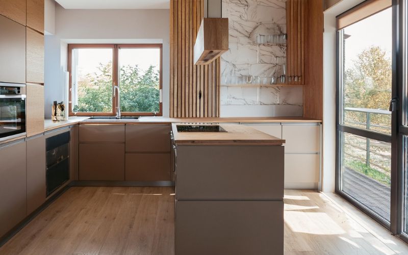 Köksmontering av Ballingslöv i lägenhet. Bromma, Lillsjönäs