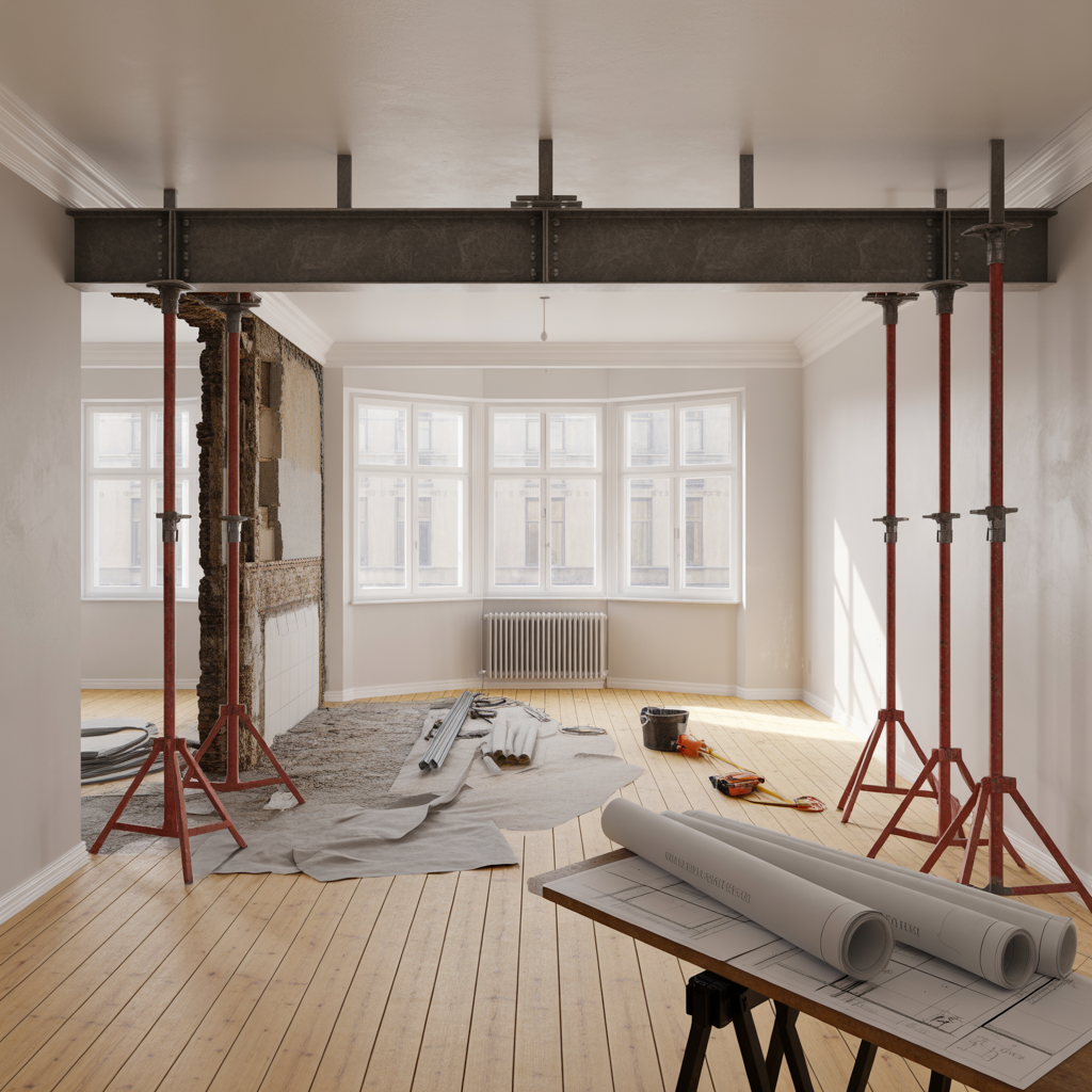 rivning av barande vagg kostnad tillstand stalbalk