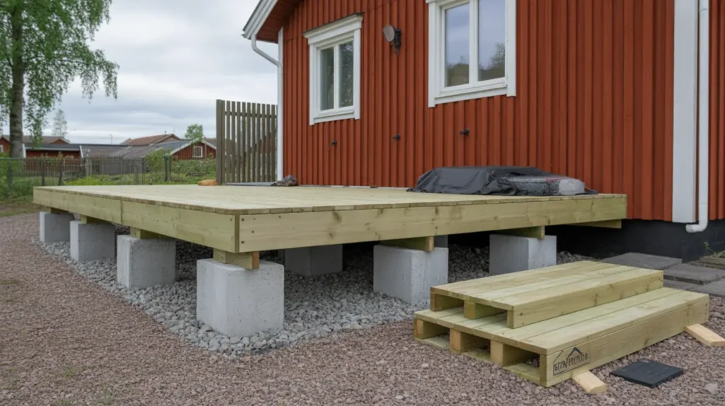 bygga altan p plintar dimensionering regler trallval och kostnad med rot avdrag