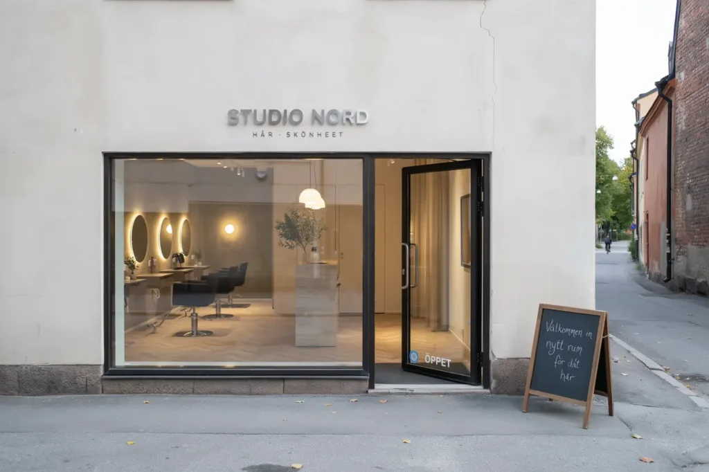 ombyggnation av butikslokal till modern frisersalong i akalla
