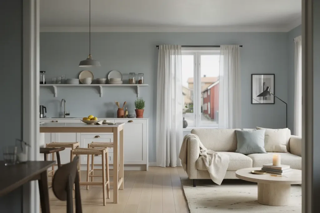 totalrenovering av k k och vardagsrum i radhus husby